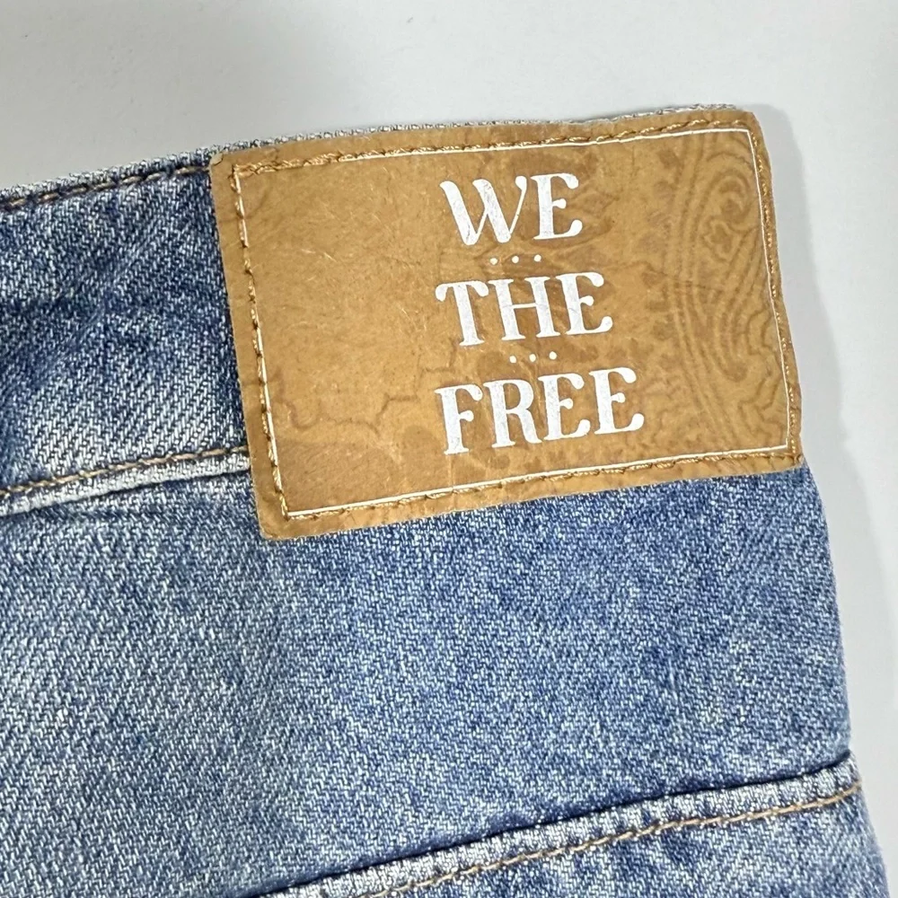 FREE PEOPLE We The Free Beginners Luck Slouch Denim Jean Short Felicity Wash 30